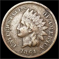 1864-L Indian Head Cent ABOUT UNCIRCULATED