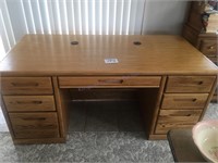 Oak desk 64 inches x 32 inches