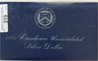1971S Eisenhower Silver Dollar Blue Envelope