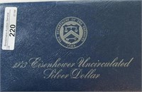 1973S Eisenhower Silver Dollar Blue Envelope