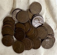 LOT OF 30 WHEAT PENNIES COINS