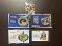 Family Holiday ornaments - never opened set of 5