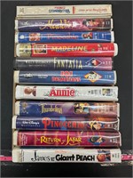 Vintage VHS tape lot Disney and Warner Brothers