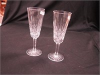 Pair of Waterford crystal champagne flutes,