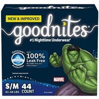 S/M 44c Goodnites Boys' Nighttime Underwear