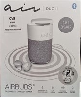 Air Duo II 2-in-1 Speaker & Earbuds - White