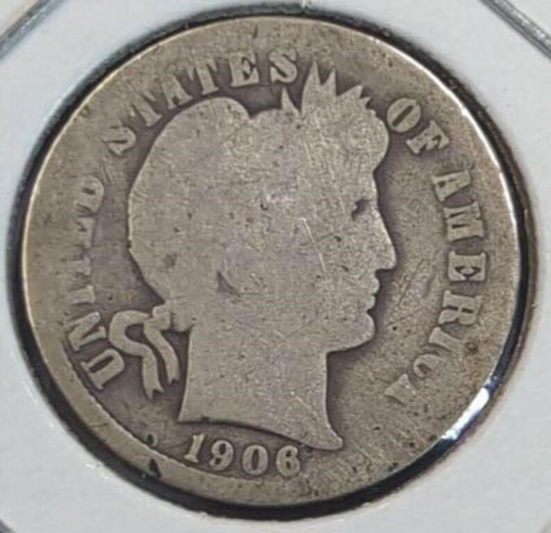 1906 Barber dime