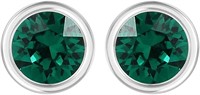 Classic Round 1.60ct Emerald Earrings