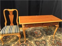 Wooden Desk w Chair 54x25x32