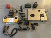 Laptop fan, walkie talkies, & more electronic lot