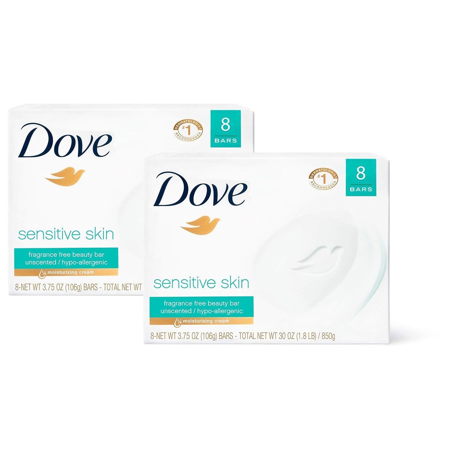 Dove Beauty Bar  Sensitive Skin  3.75 oz (16 Pack)