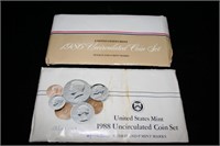 1986, 1988 U.S. Mint Uncirculated Sets