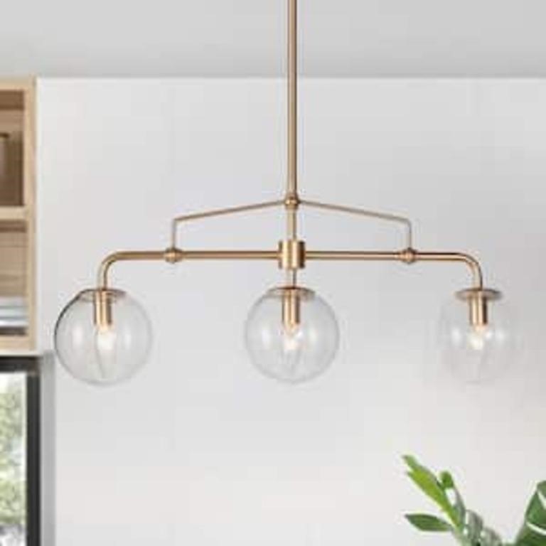 Uolfin Modern Gold Globe Island Chandelier, Naomi