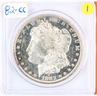 Coin 1882-CC Morgan Silver Dollar in BU DMPL