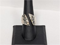 .925 Sterling Adjustable Hammered Ring