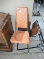 vinyl and metal chair