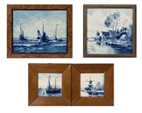 Five Delft Plaques and Tiles