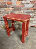 Small Red primitive stool