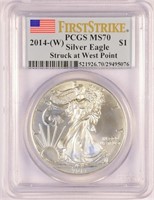 Certified Perfect 2014-(W) Silver Eagle.