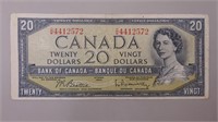 1954 Canadian $20.00 Bill