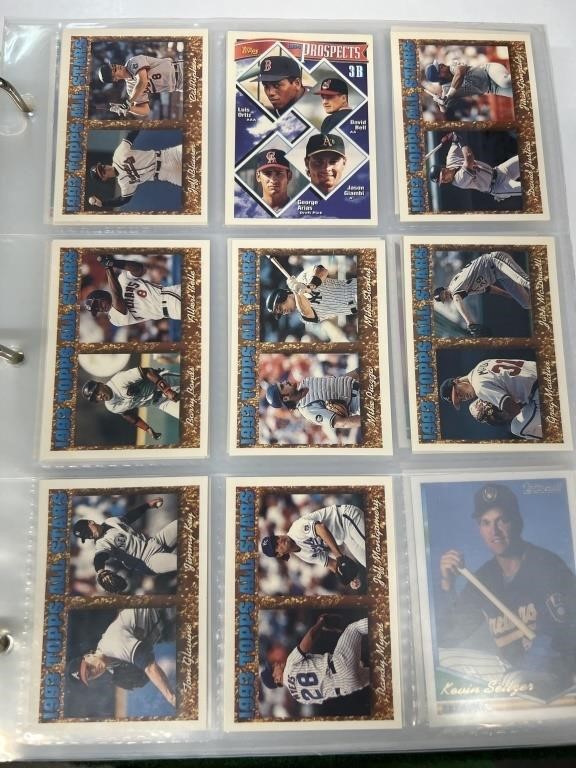 Baseball card album full of 1990s Baseball Cards