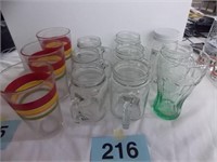 Coca Cola glasses - Golden Harvest drinking jars