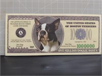 Boston terrier banknote