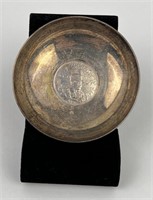 Antique Iranian Silver Dinar Coin Dish