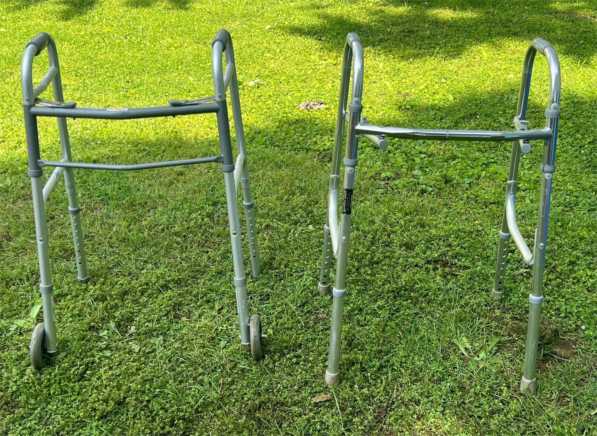 3 FOLDING WALKERS (1 not pictures)