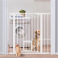 Mumeasy 36" High Extra Tall Baby Gate with Cat
