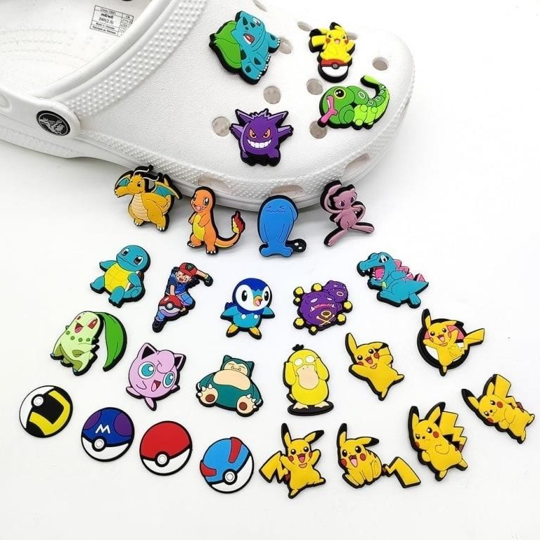 DZDYD 27PCS Pokemon Shoe Charm