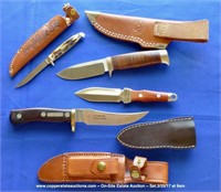 4pc Fixed Blade Hunting Knife