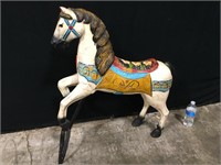 Large Wood Carousel Horse