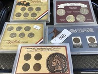 Half Dollar, Penny, Nickel Sets.