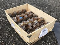 CRATE OF ASSORTED DUMBBELLS