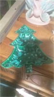 Christmas tree-shaped platter
