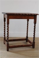 ANTIQUE ROPE-TURNED END TABLE