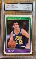 1988 Fleer Mint 9 John Stockton Rookie Card