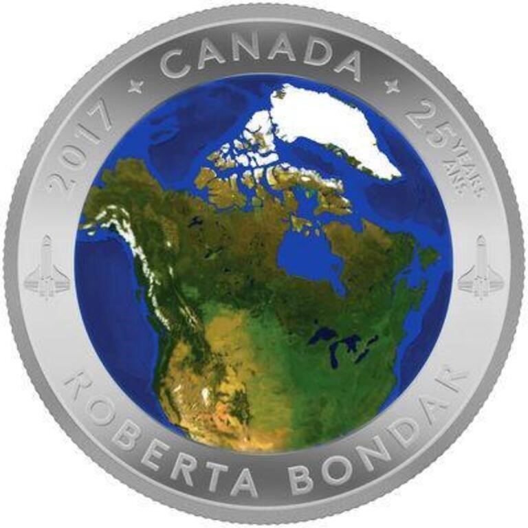 2017 $25 A VIEW OF CANADA FROM SPACE - PURE SILVER