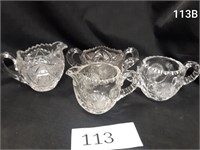 4 Crystal Dishes