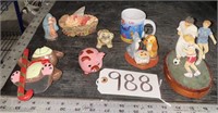 Figurine Lot of Jesus Playing Soccer, Pig & More
