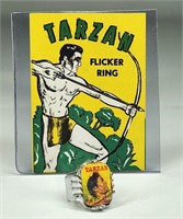 VINTAGE TARZAN FLICKER RING W/ GUMBALL PRINT