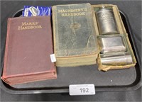 Vintage Machinist Books, Vintage Shaving Kit.