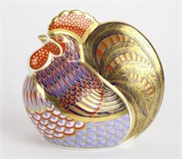 ROYAL CROWN DERBY PAPERWEIGHT  - ROOSTER