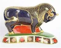 ROYAL CROWN DERBY PAPERWEIGHT - LARGE BULL