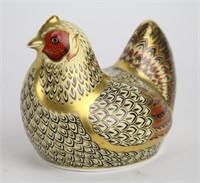 ROYAL CROWN DERBY PAPERWEIGHT "FARMYARD HEN"