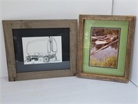 (2) Wood Framed Matted Prints