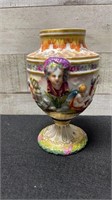 Ornate German Hand Painted Vase Marked With Five P