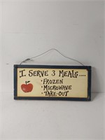 Humorous Wood Sign 3 Meals U15E