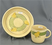 Roseville Juvenile Chicks child's plate & cup